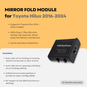 Auto Mirror Folding Module for Toyota Hi-Lux 2016-2024 Models